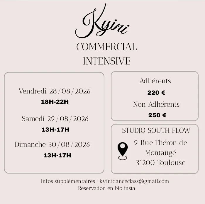 Informations pratiques du stage de danse Kyini