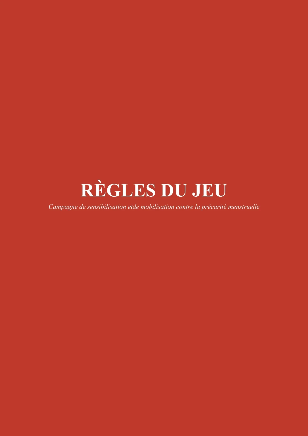 Couverture rouge du projet Règles du Jeu